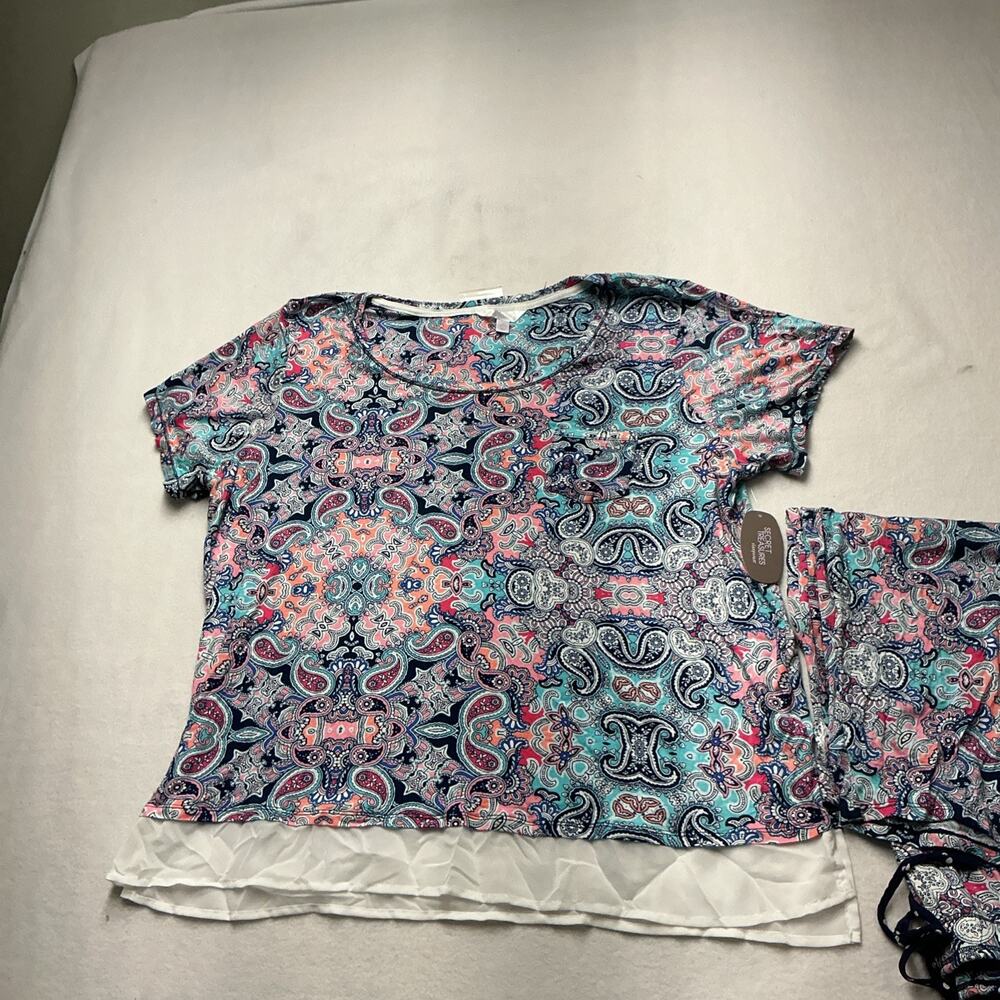 Secret Treasures Women’s 2XL Tank & XL Floral Capri Bottoms Pajama Set 4168